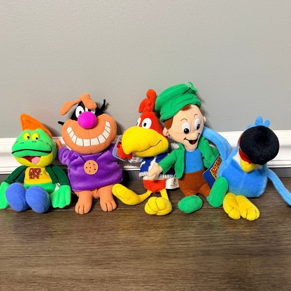 Vintage 90's General Mills Breakfast Bunch Bean‎ Plush Lucky Charms Toucan Sam